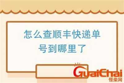 ​顺丰快递怎么查物流信息 顺丰快递怎么查单号货到哪里了