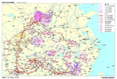 ​四史微课堂中国工农红军长征线路图