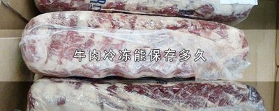 ​冻牛肉的保质期限 牛肉冷冻保质期多久