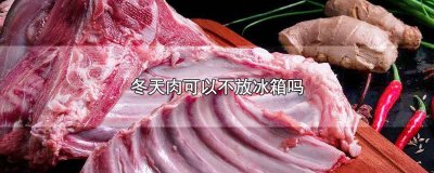 ​冬季肉不放冰箱可以吗 冬天肉类可以不放冰箱吗