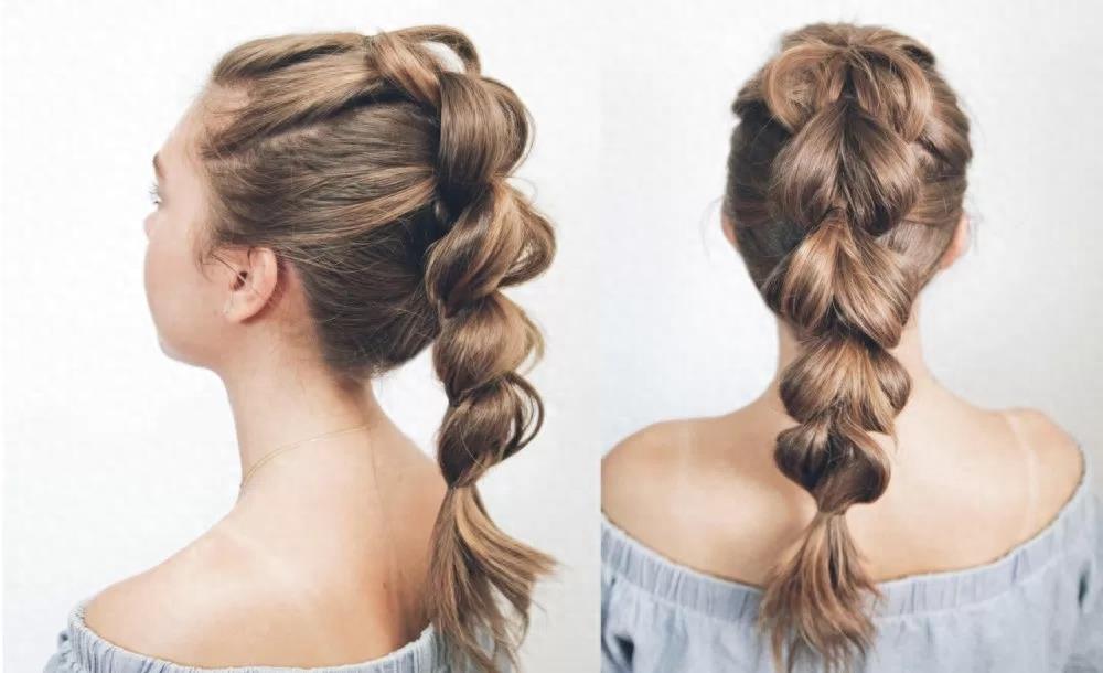 夏季清爽灯笼马尾辫扎发图解