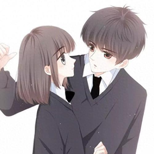 「卡通情头」江应怜狄淇儿秀恩爱情侣头像 怦然心动漫画