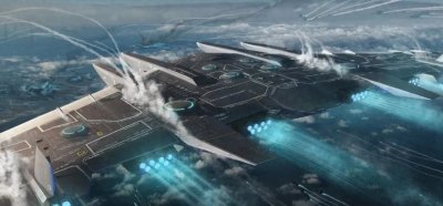 中国空天母舰内部细节曝光:可搭载88架战机,脉冲武器性能强悍