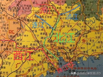 北江:珠江流域第二大水系;五岭南北重要航道和水上交通线