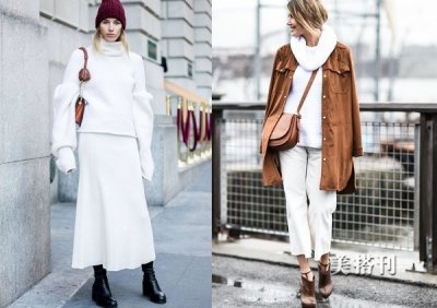 ​简约又高级的白色毛衣穿搭，多种款式丰富你2019年出街造型